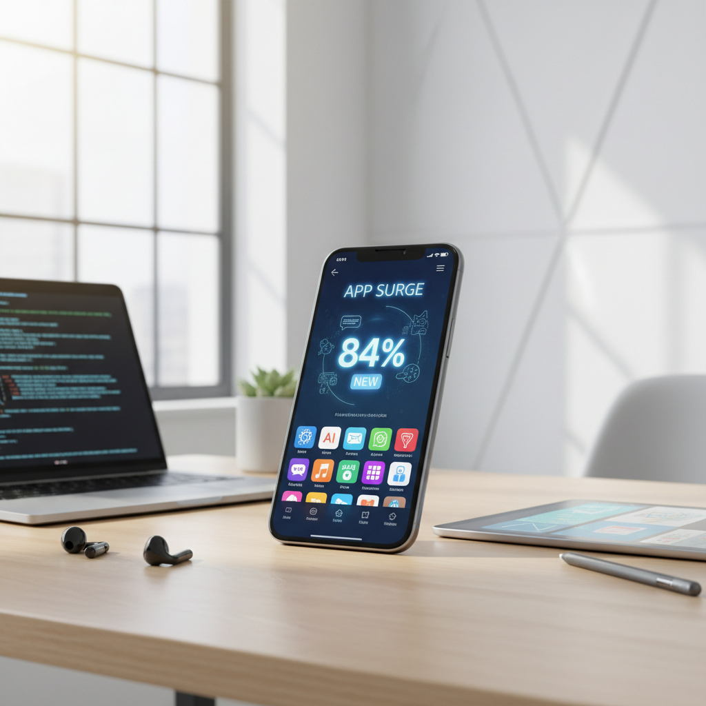 App Store Sees 84% New App Surge with AI Coding Tools